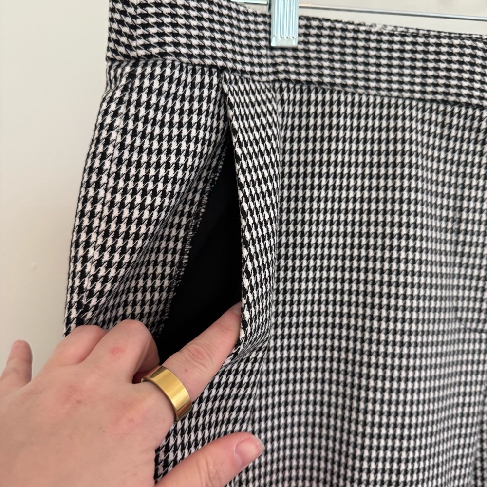 Preston & York Pants Women 16 Casual Pockets Houndstooth Pattern Black White - Picture 4 of 10